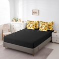 thumbnail image 4 of YST 7 Pcs Boho Comforter Set Full 60S 70S Groovy Flower Bed In A Bag With Flat Sheet,Fitted Sheet For Kids,Adults, Hippie Floral Bedding Set Rustic Colorful Blossom Reversible Bed Set, 4 of 5