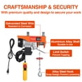 thumbnail image 3 of AKDSteel Electric Hoist, Double Slings Engine Lift Electric Hoist Crane, 110v Electric Steel Wire Winch For Lifting In Garage, Warehouse, And Factory Settings, 3 of 6