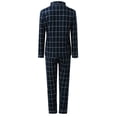 thumbnail image 4 of 2025 Femmes Décontracté Col à Revers Femmes Nuit Vêtements de Nuit Bouton Carreaux Imprimé Deux Automne Pyjamas Femmes Pièce Manches Longues Pyjamas Femmes Hauts Courts Ensemble de Pyjamas, 4 of 7