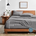 thumbnail image 3 of Bare Home Washed Sheet Set - Premium 1800 Collection - Deep Pocket - 4 Piece - King, Frost Gray, 3 of 6