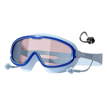 EGNMCR Hd Children's Large Frame Waterproof And Antis-fogs Swimming Goggles Kids Swim Goggles Age 3-16 Kids Toddler Goggles Children swimming goggles