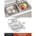 thumbnail image 2 of EGNMCR Sink, Basket, Stainless Steel Sink, Vegetable Sink, Telescopic Kitchen Storage Rack, Dish Storage Rack, Kitchen Supplies Drainage basket, 2 of 2