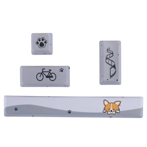 Beautiful Et un clavier délicat, accessoire de clavier, pour clavier mécanique, motif de chien gris, 4Pcs