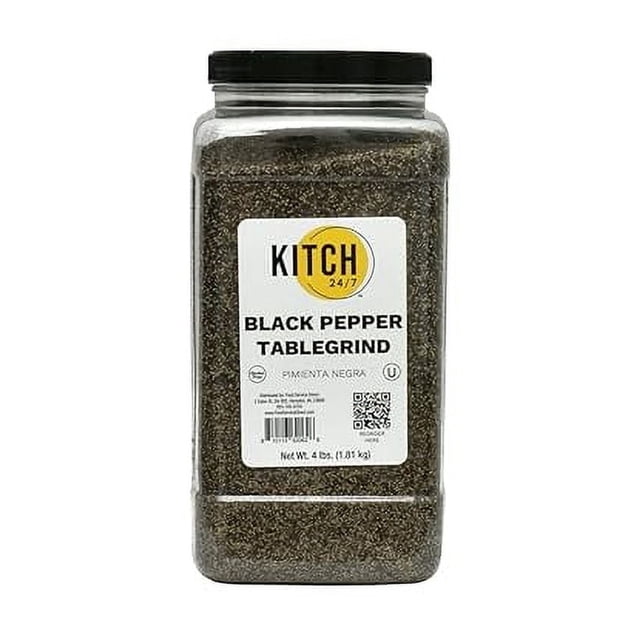KITCH 24/7 Table Grind Poivre Noir Moulu, 4 Livres