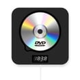 thumbnail image 1 of MEGICOT Bluetooth 5.0 Wall Mountable CD DVD Player with Pull-switch Dust Cover Remote Control LCD Display Built-in Speakers, Portable Music Player Support FM Radio CD/DVD/MP3/USB/AUX, 1 of 8