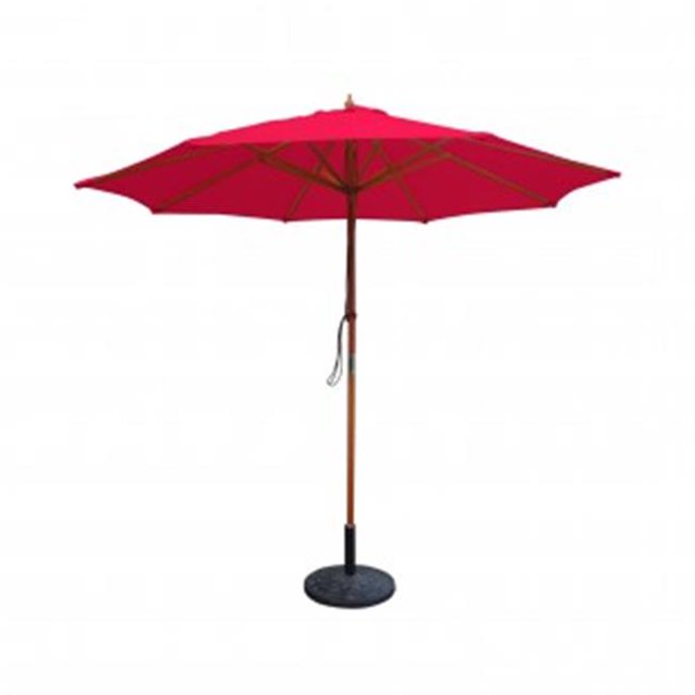 Jeco UBP91-UBF1 Parasol de Marché en Bois de 9 Pi - Rouge