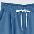 thumbnail image 4 of Timegard Plus Size Shorts for Women Summer Casual Solid Color Elastic Waist Knee Length Pants with Pockets, 4 of 6