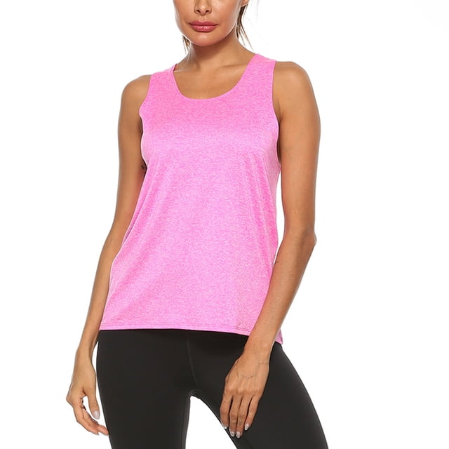 Chbgutlmr Womens Workout Tops Round Neck Sleeveless Loose Comfy Racerback Ruched Gym Athletic Yoga Tops