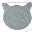 thumbnail image 2 of IH Casa Decor Braided Cotton Cat Shape Mat Light Gray, 2 of 3