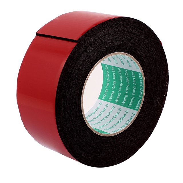 Unique Bargains Black Strong Double Sided Adhesive Tape Sponge Tape 60MM Width 5M Long