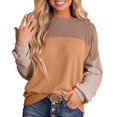 thumbnail image 1 of Bmisegm Chandail en Molleton Décontracté à Col Montant pour Femmes Manches Longues Zip Khaki S, 1 of 3