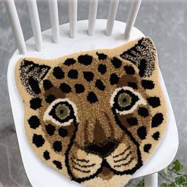 Cozy Cartoon Animal Head Shape Rug Area Carpet for Kids' Rooms Playrooms and Home Decoration