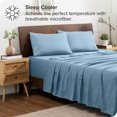 thumbnail image 2 of Bare Home Pillowcase Set - Envelope Closure - Premium 1800 Collection - Double Brushed - Ultra Soft - Standard Size, Light Blue, 2 Count, 2 of 6