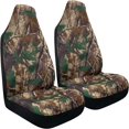 thumbnail image 1 of Camo Universal Front Car Seat Covers Highback Bucket Seat CoversFit Most Cars Trucks SUVS Vans Auto Fabric Seat Covers Camouflage Forest Pattern Car Seat Protector, 1 of 8