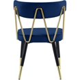 thumbnail image 1 of Meridian Furniture Rheingold Velvet Dining Chair, Navy (Set of 2), 1 of 7