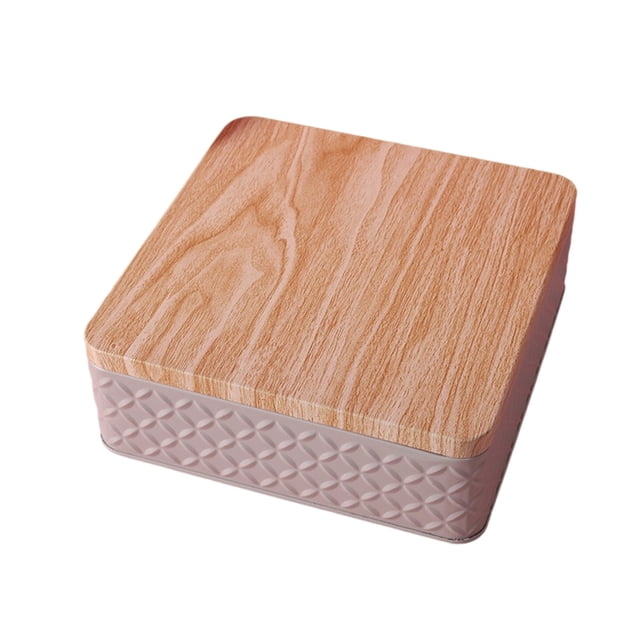 Bread Box for Kitchen Countertop Corner Bread Box for Homemade Bread Metal Embossed Bread Storage Container Bin with Bamboo Lid