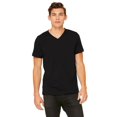 thumbnail image 1 of Bella Canvas Mens Jersey V-Neck Tee, L, Black, 1 of 3