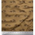 thumbnail image 1 of Soimoi Moss Georgette Fabric Bull Dog Decor Fabric Printed Yard 42 Inch Wide, 1 of 3