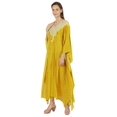 thumbnail image 3 of Moomaya Robe Caftan Imprimée Robe Maxi pour Femmes Tenue de Plage Fête Kimono Couvre-Maillot Caftan, 3 of 6