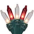 thumbnail image 2 of Northlight Mini Incandescent Christmas Lights - Red and Clear - 10' Green Wire - 50ct, 2 of 6