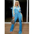 thumbnail image 2 of Women Casual 2 Piece Outfit Tracksuits High Waist Flared Pant Workout Sets with Pockets, 2 of 6