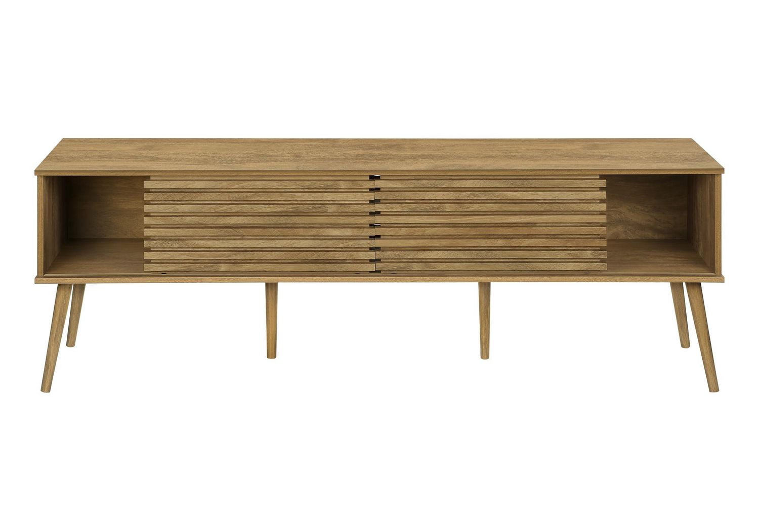 Monarch Specialties Tv Stand, 72 Inch, Media Entertainment Center, Storage Cabinet, Console, Storage Shelves, Bedroom, Living Room, Black Laminate, Contemporary