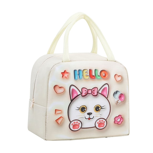 JJKBVCLO Lunch Bag With Designs Delicate Animal Themed Insulated Lunch Bag For Children Health Meal Option