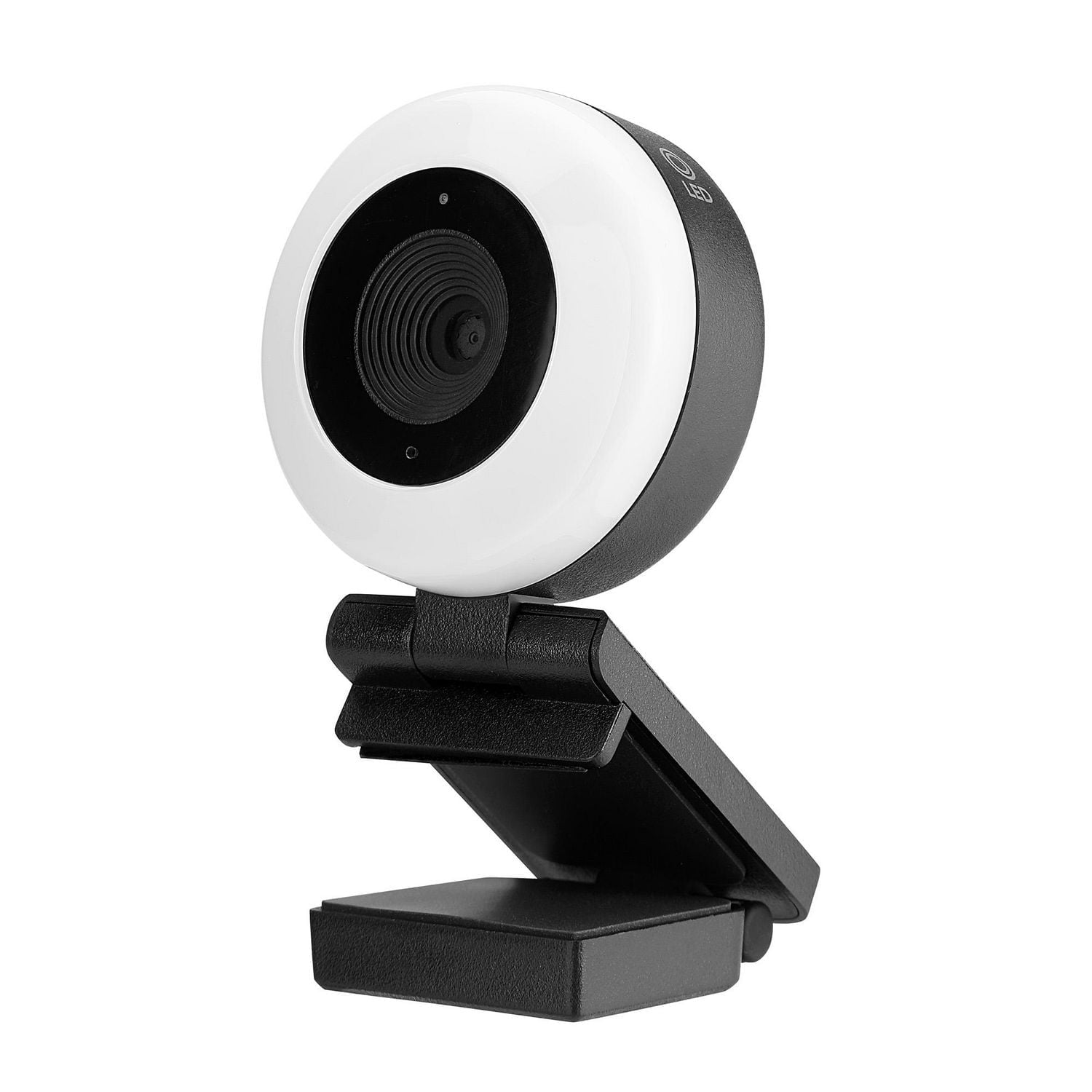 Caméra Web de 1440p 5 mégapixels avec anneau de lumière réglable blackweb (Noir riche)