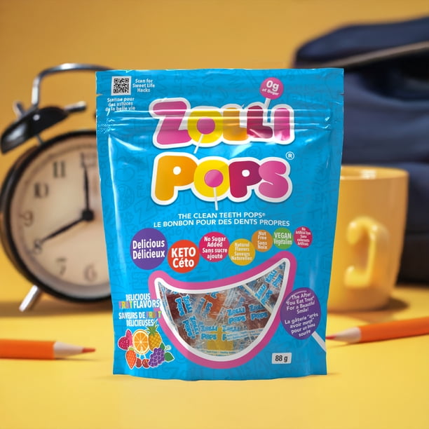 Zolli Zollipops Sugar Free Assorted Fruit Lollipops 88g - Walmart.ca