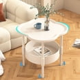 thumbnail image 1 of End Table,Small Side Table,2-Tier Nightstand with Storage Shelf,Sofa Bedside Table for Small Spaces in Living Room,Bedroom,Office,Easy Assembly, 1 of 9