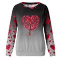 thumbnail image 5 of Qertyioot T-Shirt Graphique pour Femmes de la Saint-Valentin à Manches Longues, Blouse Ample Imprimée Mode à Col Rond, Hauts Décontractés, 5 of 5