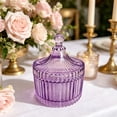 thumbnail image 5 of ZZkhGO Vintage Ribbed Glass Jars with Lids, Food-Safe Clear Storage Containers with Decorative Texture, Candy Trinket Kitchen Home Organizer for Countertop Shelf, 5 of 5