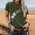 thumbnail image 2 of T-Shirt à Manches Courtes Femmes de Couleur Unie Imprimer T-Shirt à Manches Courtes Col Uni, 2 of 6
