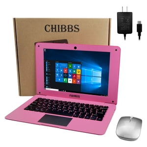 T & C 10.1" Ordinateur portable de pouce alimenté par Windows 10 - C'est quoi, ça ? 6gb Ram+64gb Rom, Ordinateur portable personnel, HDMI, USB, Bluetooth, Wi-Fi- Rose