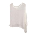 thumbnail image 2 of White Wraps Mesh Poncho Womens Poncho Lightweight Summer Pullover Sweater, 2 of 3