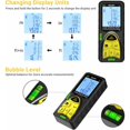thumbnail image 5 of Laser Measure 50M, Laser Distance Meter 165ft, Portable Handle Digital Measure Tool with Bubble Levels, Large Backlit LCD Display and Waterproof IP54 (Battery Included), 5 of 5