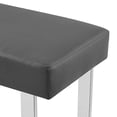 thumbnail image 5 of Armen Living LCAMBEGRBCH Amanda Contemporary Dining Bench in Gray Faux Leather Chrome, 5 of 5