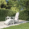thumbnail image 1 of vidaXL Chaise Adirondack de Jardin avec Repose-Pieds HDPE Blanc, 1 of 5