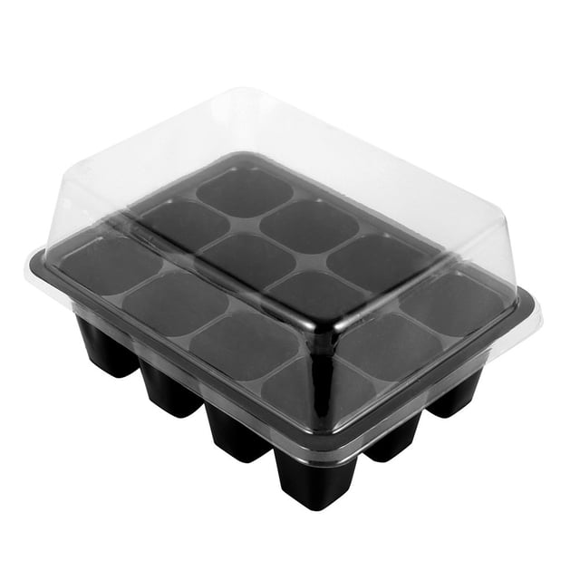 12 Cells Planting Seed Tray Kit Germination Garden Grow Box