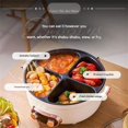thumbnail image 2 of Olla Antiadherente De Cuatro Puestos, 4 Grid Multifunctional Stew Pot, Rice Cooker Stainless Steel Inner Pot, 6L Large Capacity Electric Hot Pot for Household Family Meals (2 Grid), 2 of 8