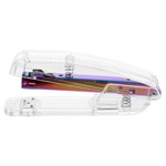 Stapler en plastique Stapleur transparent étudiants Stapner main Staplier clair Staplet de bureau d'intérieur