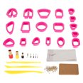 thumbnail image 2 of Clay Cutters Set, 129 Pieces, Easy To Use,  Plastic, Safe Design, Multipurpose, DIY Gift, For Jewelry Making, Clay Earrings, , Fondants, 2 of 8