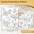 thumbnail image 2 of 34Pcs Floral Chicken Water Soluble Hand Sewing Stabilizers 8.3"x11.7" Flower Chiken Embroidery Pattern Stabilizer 4 Sheets Animal Stick and Stitch Embroidery Paper Sticker, 2 of 7