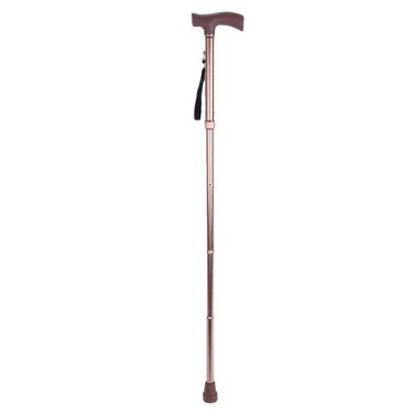 Noref Bâton de Marche, Bâton de Marche Pliable en Alliage pour la Sécurité des Aînés, Guide Canne Surprise Béquille Bronze Longueur Ajustable, Bâton de Marche Pliable