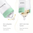 thumbnail image 4 of Yooforea Silicone Coated Glass Baby Bottle, 6M+ Fast Flow Nipple I Anti-Colic, Wide Neck, Stable Base I Medical-Grade Silicone Coating Shatter Protection, BPA BPS PVC Free (270 ML/9 OZ-Tea), 4 of 5