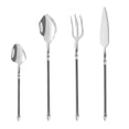 thumbnail image 1 of Aihimol Silverware Tableware Set of 4 Flatware Silverware Set Forks Spoons and Knives Set Kitchen Utensils Set Ergonomic Durable Dishwasher Safe Silver, 1 of 3