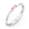 thumbnail image 3 of East-West Stackable Baguette Ring in 10K White Gold, 3 of 3