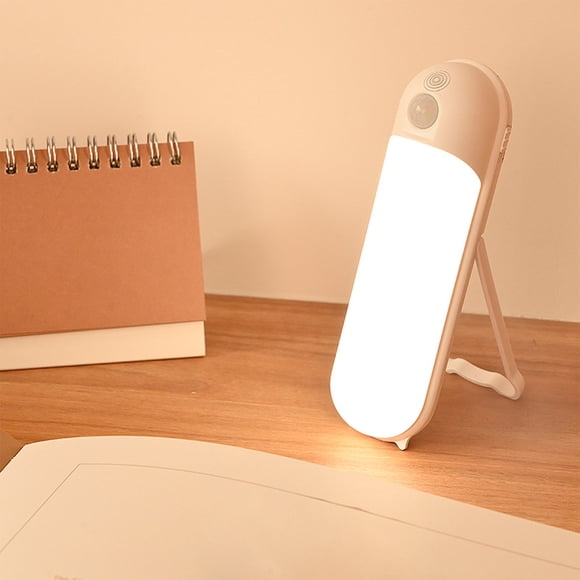 USB Rechargeable Motion Sensor Light Indoor LED Wall Lamp Stick-On Stair Light Cabinet Night Light White 15x4.8x4cm Automatic Human Motion Detection Battery Powered Portable Eye-Friendly