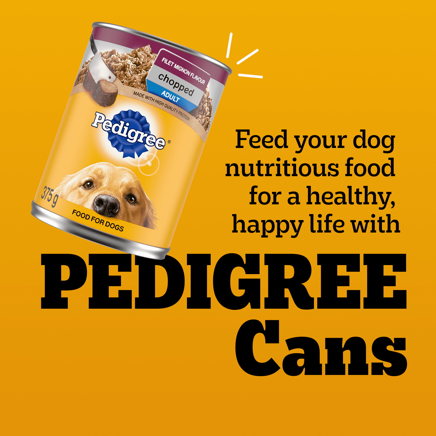 Pedigree Chopped Filet Mignon Flavour High Protein Wet Dog Food