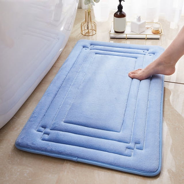 Thick Bathroom Rugs Mat,Bath Mats for Bathroom Non Slip,Bathroom Absorbent Floor Mat Is Machine Washable Soft Comfortable and Quickly Absorbs Water Ensuring Stable and Non Slip Bathroom Floor Mat